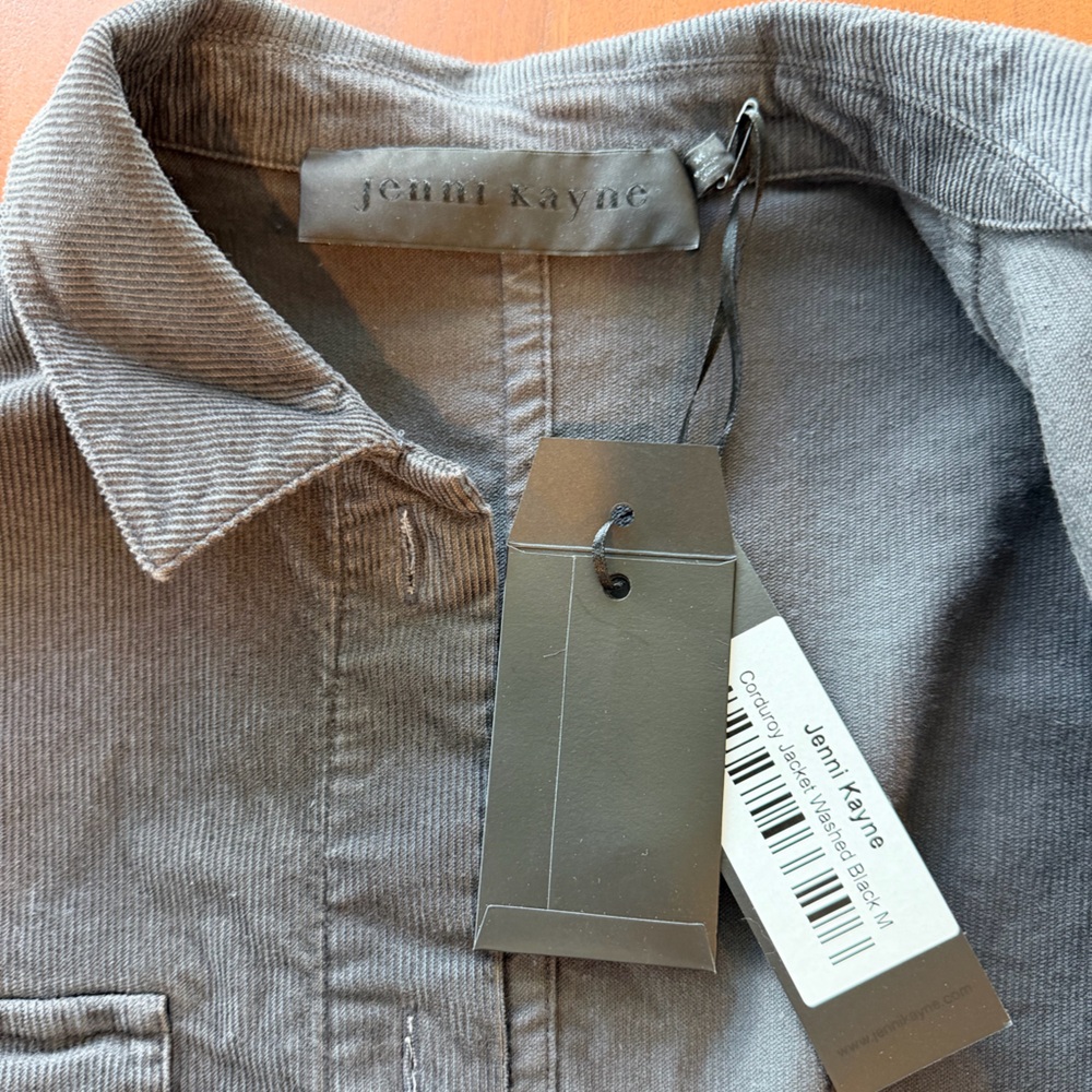 Jenni Kayne Corduroy Jacket Washed Black Size M New with Tags - Picture 7 of 7